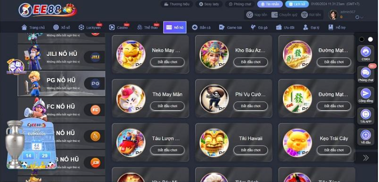 Sân cược nổi bật với đa dạng các trò chơi nổ hũ EE88 Sân cược nổi bật với đa dạng các trò chơi nổ hũ EE88