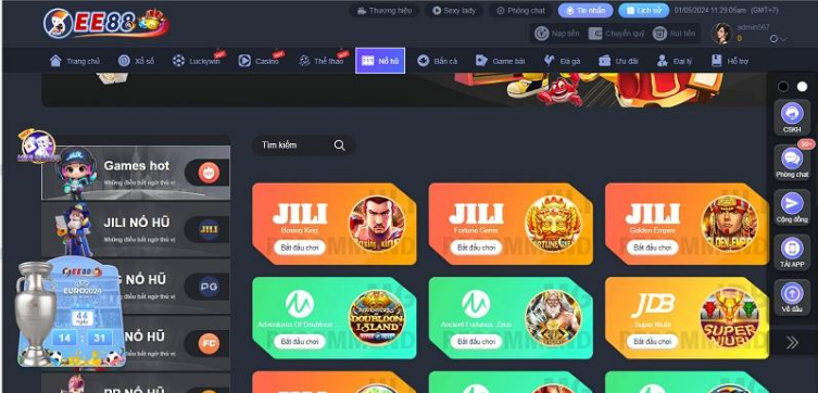 Hướng dẫn chi tiết cách chơi tại nổ hũ EE88 Hướng dẫn chi tiết cách chơi tại nổ hũ EE88