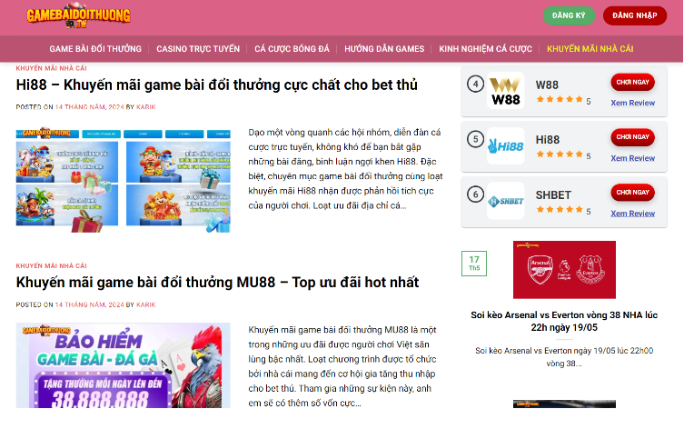 Gamebaidoithuong sẽ chia sẻ các bài viết khuyến mãi hấp dẫn nhất