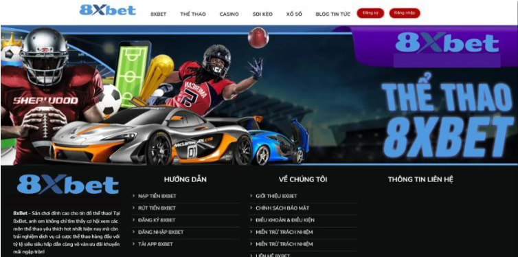 Quy trình cá cược thể thao 8xbet trực tuyến